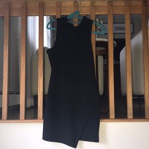black slit dress